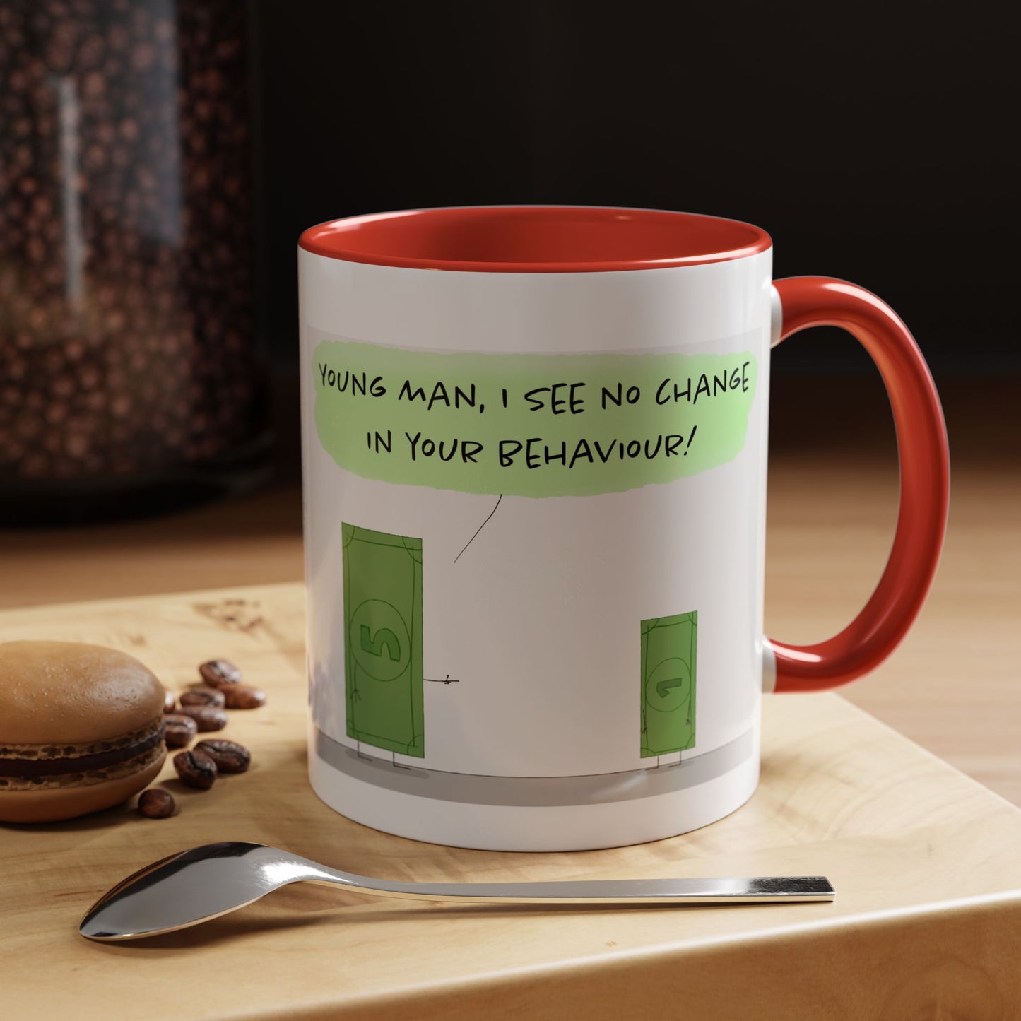 Pun With A Parent And A Child Money Banknotes Accent Coffee Mug 11oz
