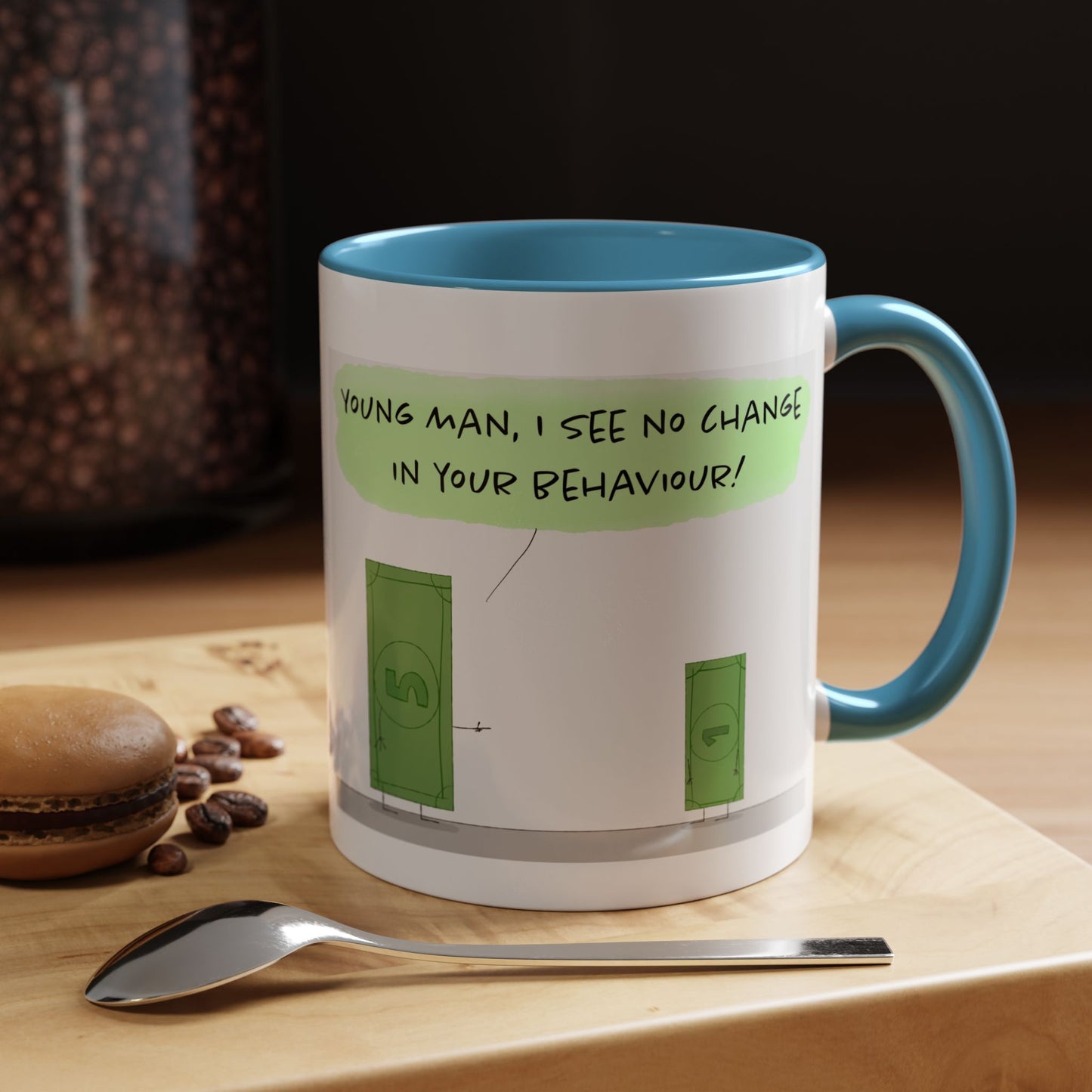 Pun With A Parent And A Child Money Banknotes Accent Coffee Mug 11oz
