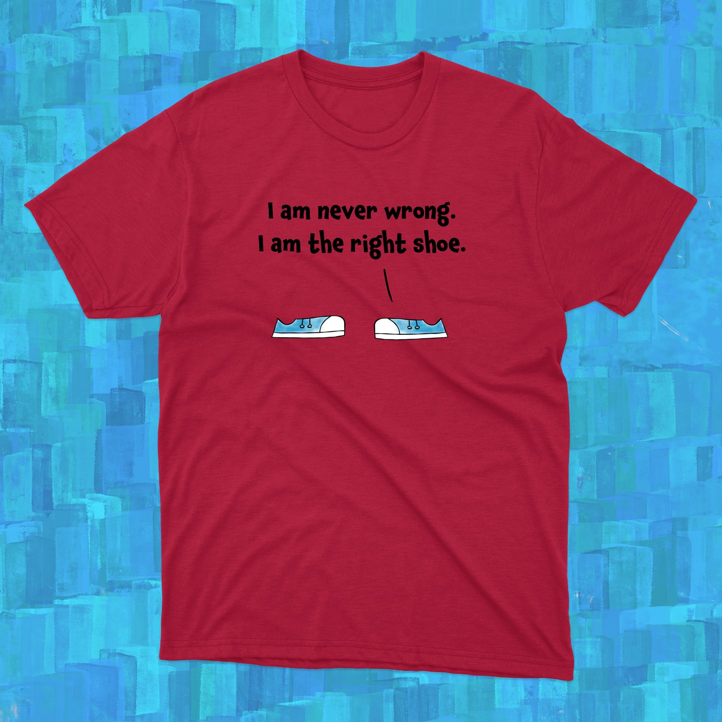 Funny Pun Joke With Converse Sneakers Arguing Who Is Right And Wrong Cotton T-Shirt For Teenage Boys