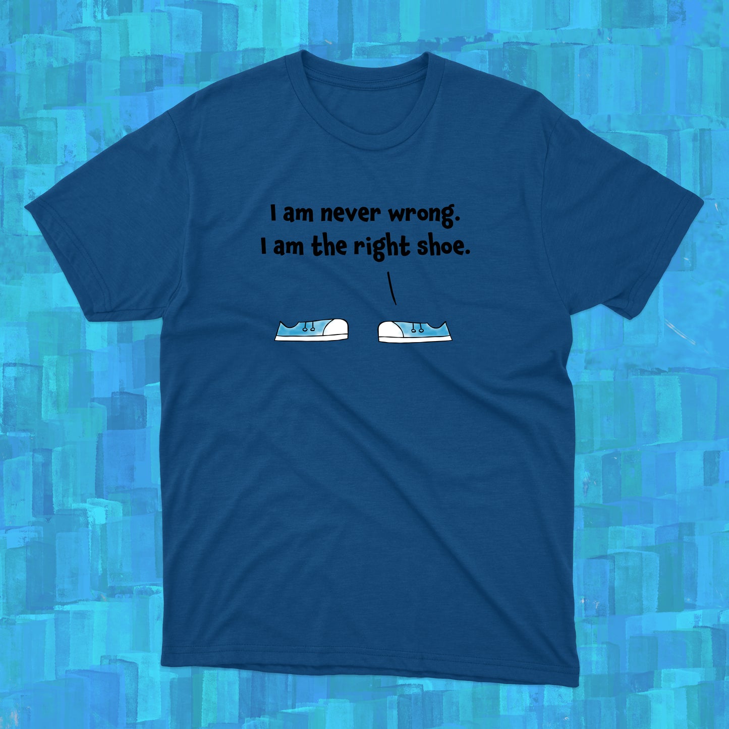 Funny Pun Joke With Converse Sneakers Arguing Who Is Right And Wrong Cotton T-Shirt For Teenage Boys