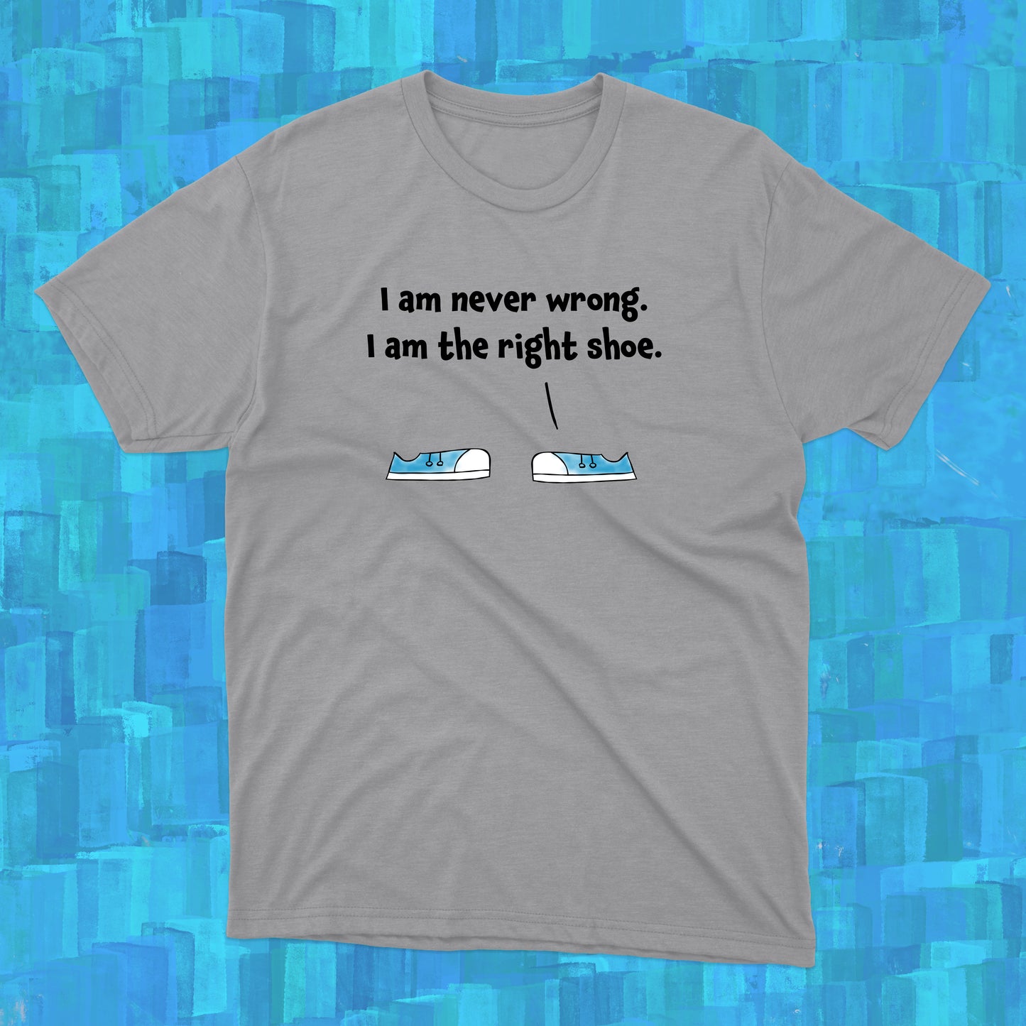 Funny Pun Joke With Converse Sneakers Arguing Who Is Right And Wrong Cotton T-Shirt For Teenage Boys