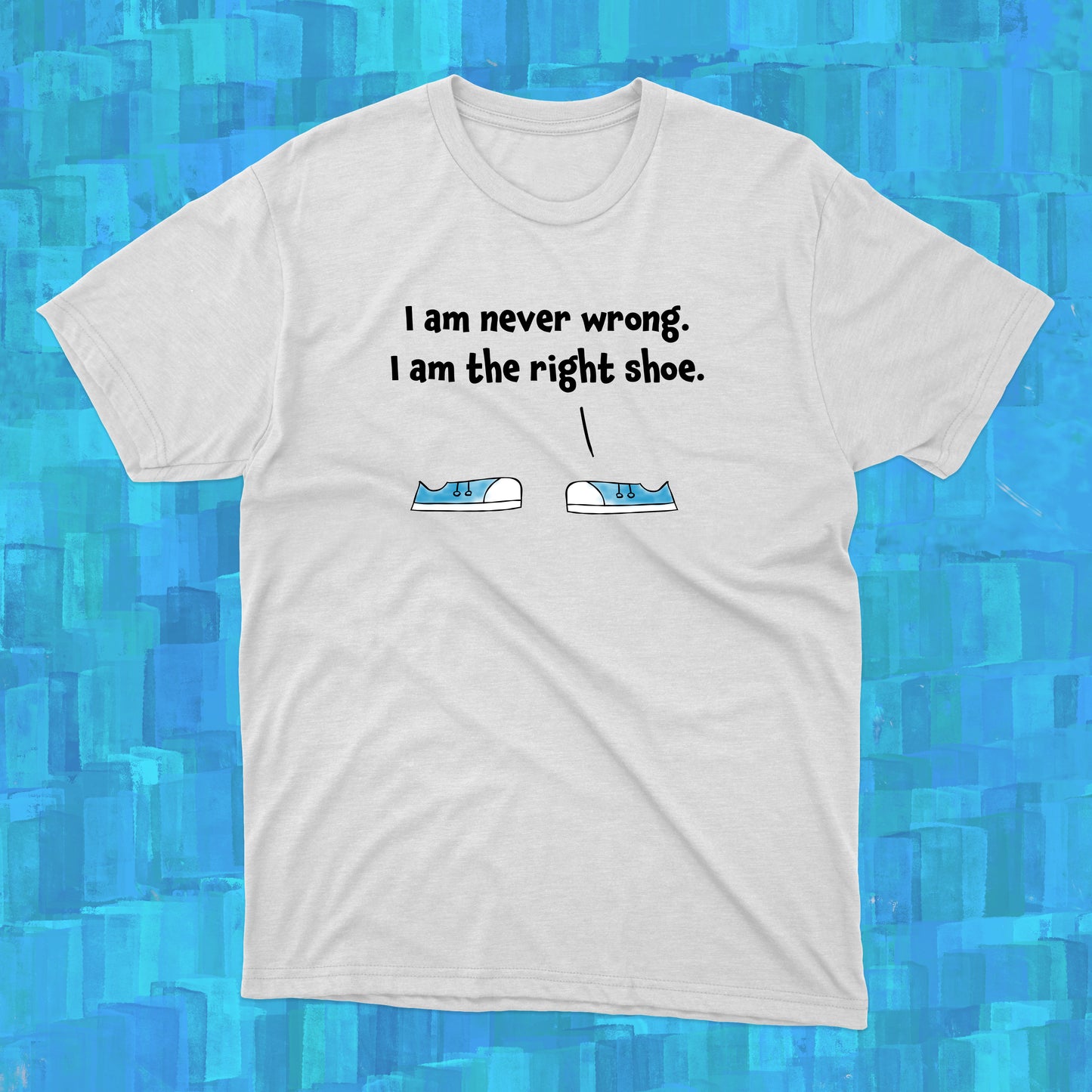 Funny Pun Joke With Converse Sneakers Arguing Who Is Right And Wrong Cotton T-Shirt For Teenage Boys