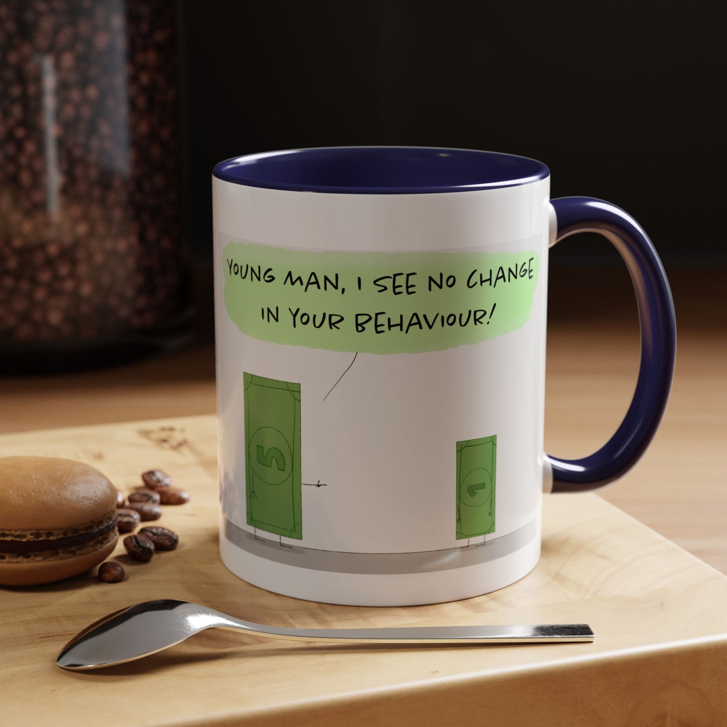 Pun With A Parent And A Child Money Banknotes Accent Coffee Mug 11oz