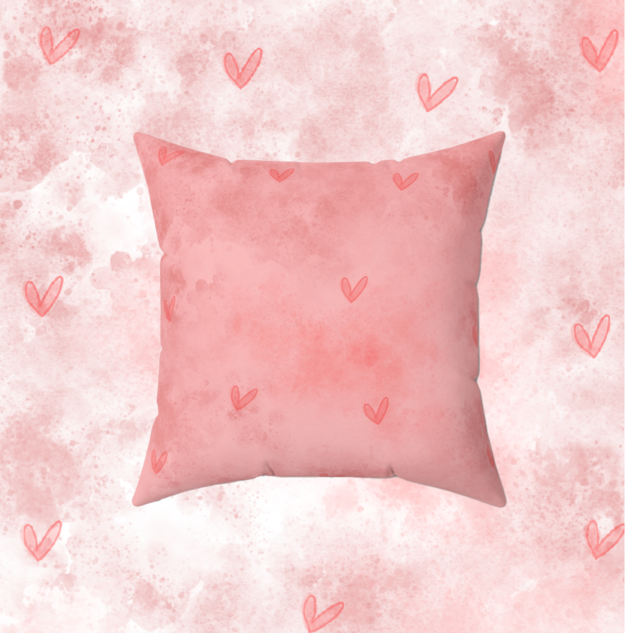 Cute Panda Holding Red Heart Valentine's Day Present For A Girlfriend Spun Polyester Square Pillow