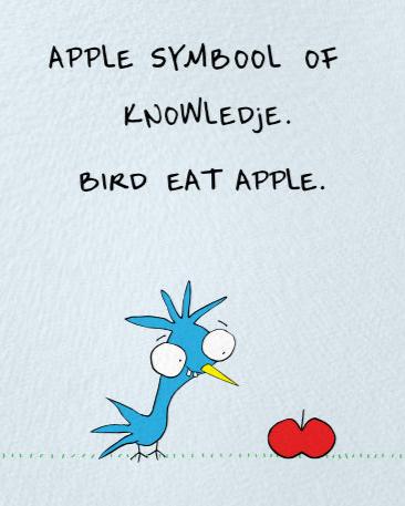 Funniest Weird Chicken And The Symbol Of Knowledge The Apple And When Bird Poop On A Car Joke Cartoon print