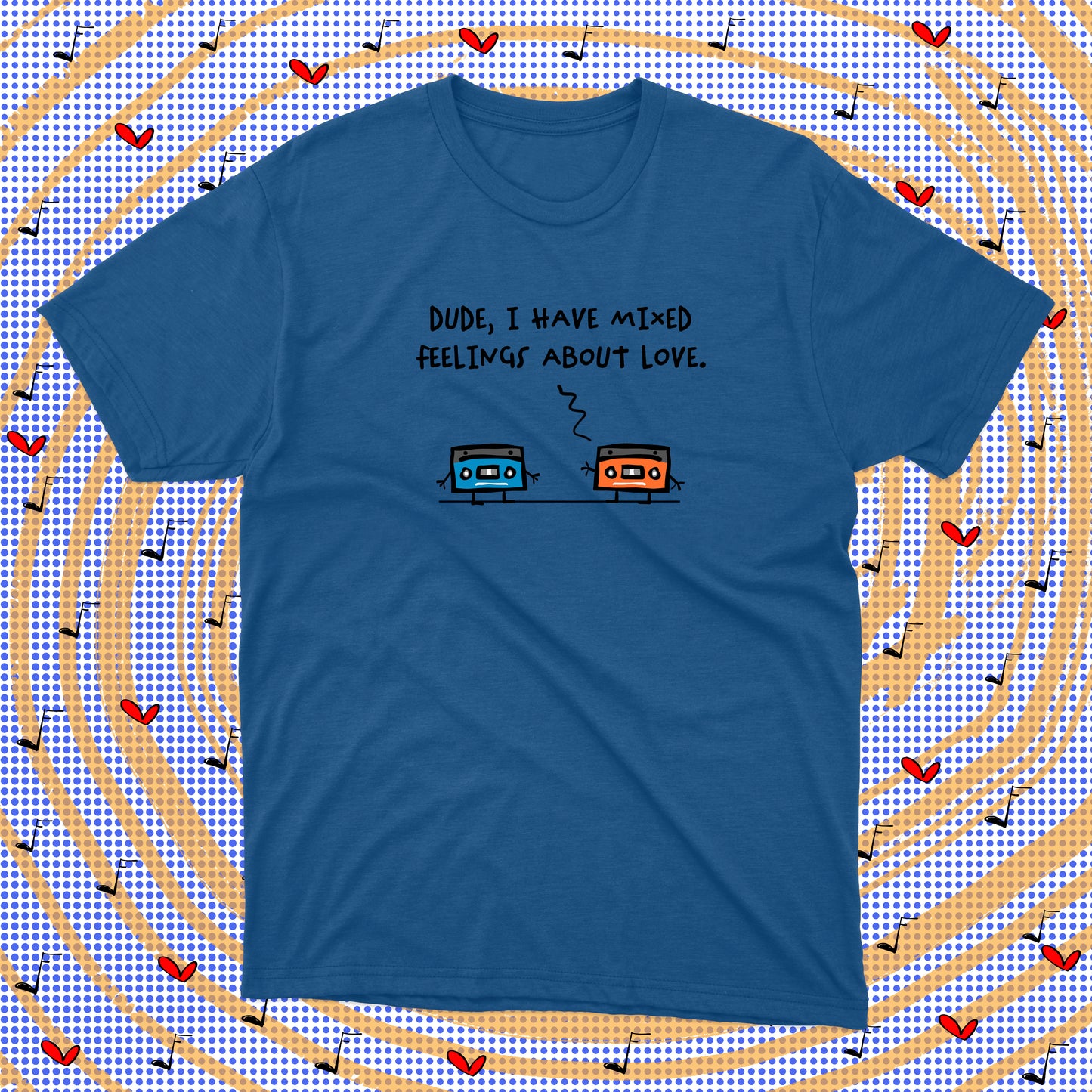 The 2 Funny Cassettes Talking About Mix Tapes And Mixed Feelings About Love Affairs Cotton Tee
