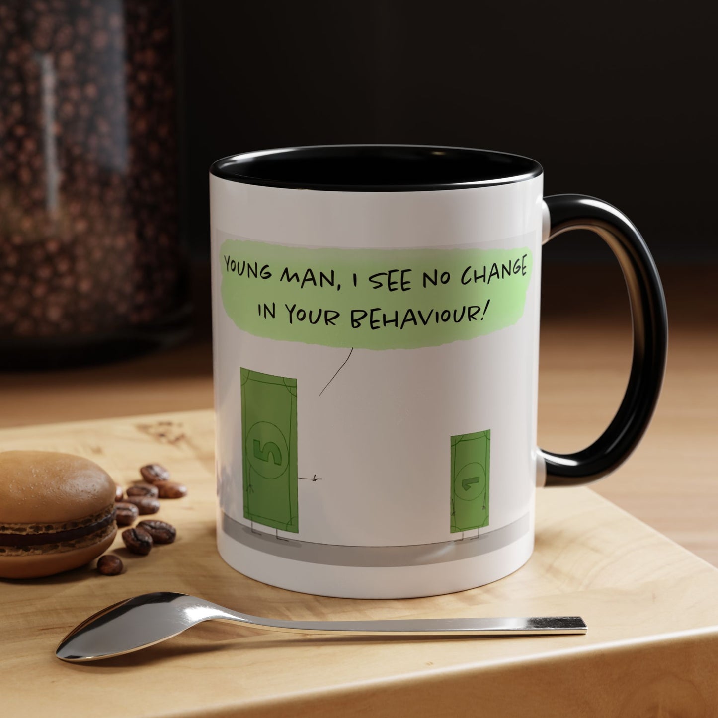 Pun With A Parent And A Child Money Banknotes Accent Coffee Mug 11oz
