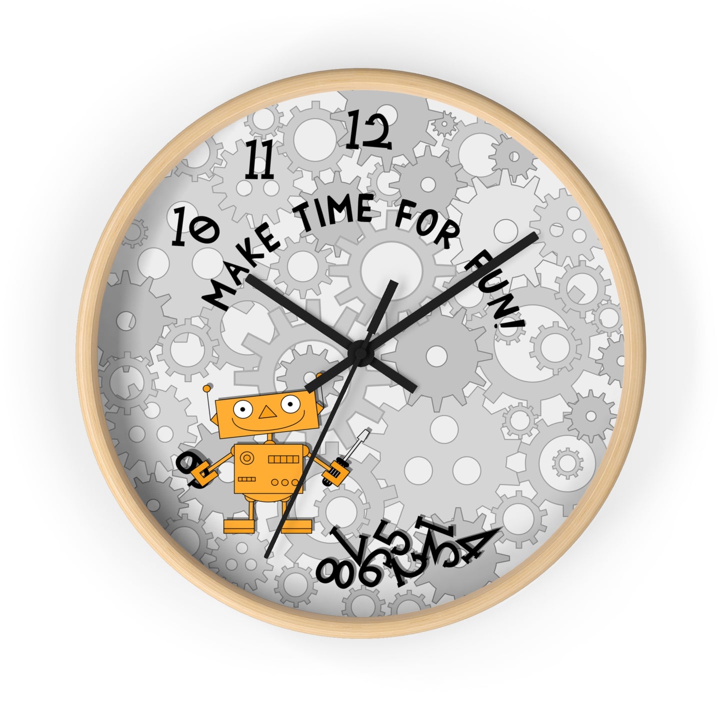 Make Time For Fun Robot Wall Clock A Playful Decor For Kids’ Room Decor