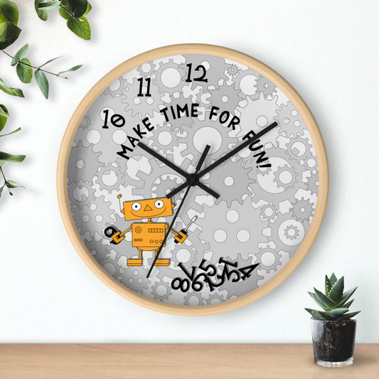 Make Time For Fun Robot Wall Clock A Playful Decor For Kids’ Room Decor