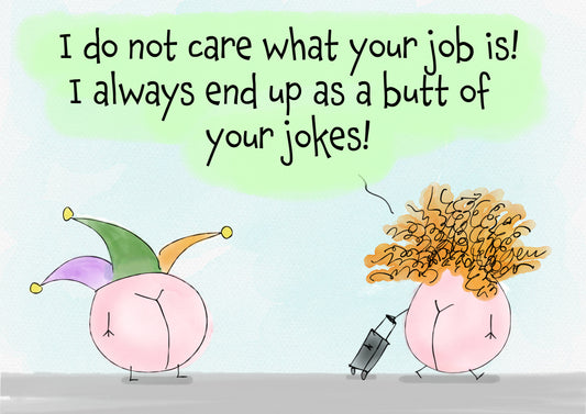 Butt Joke Pun With A Clown And His Wife  Accent Coffee Mug (11, 15oz)
