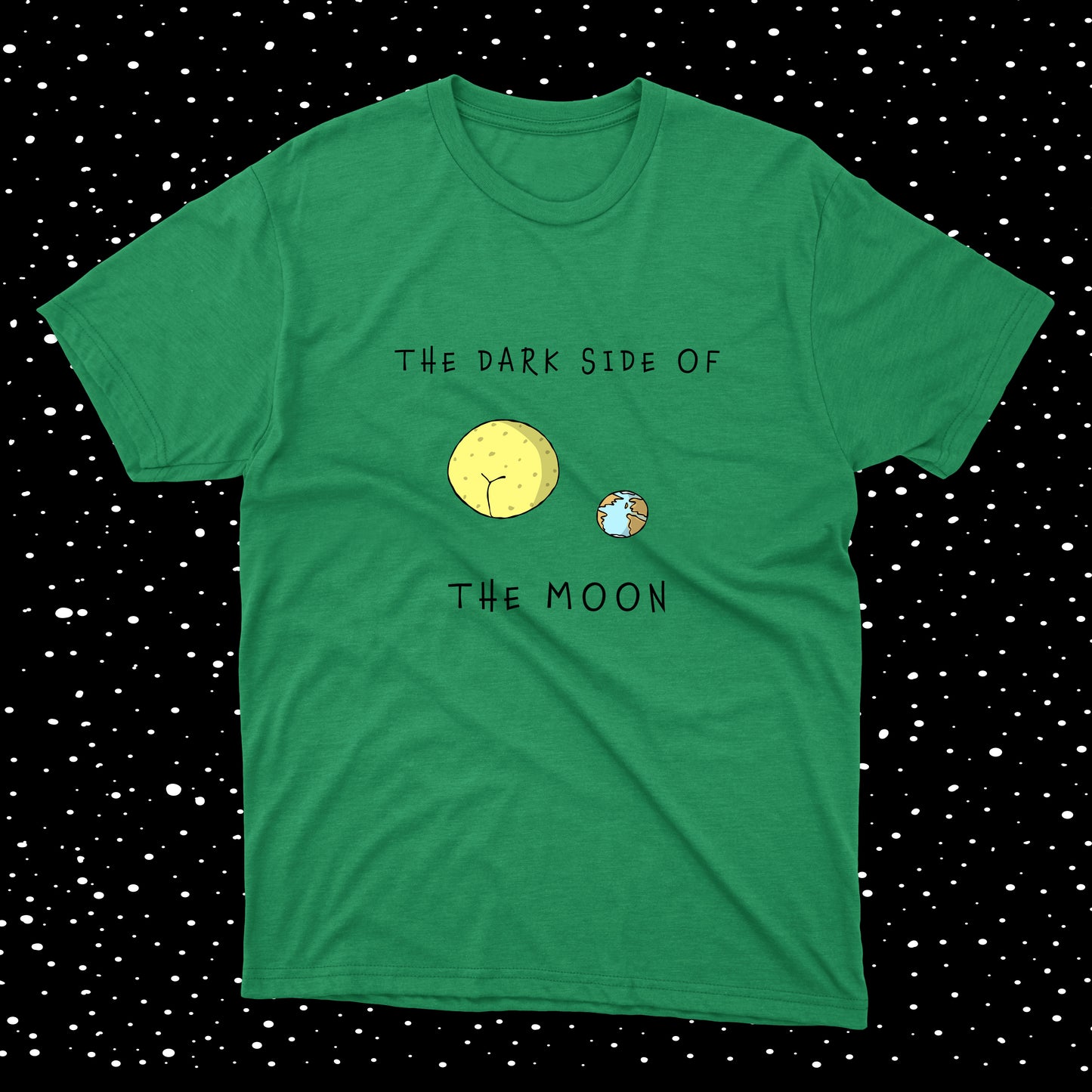 The Dark Side Of The Moon Hilarious Joke NASA-inspired Design cotton t-shirt for teenage boys