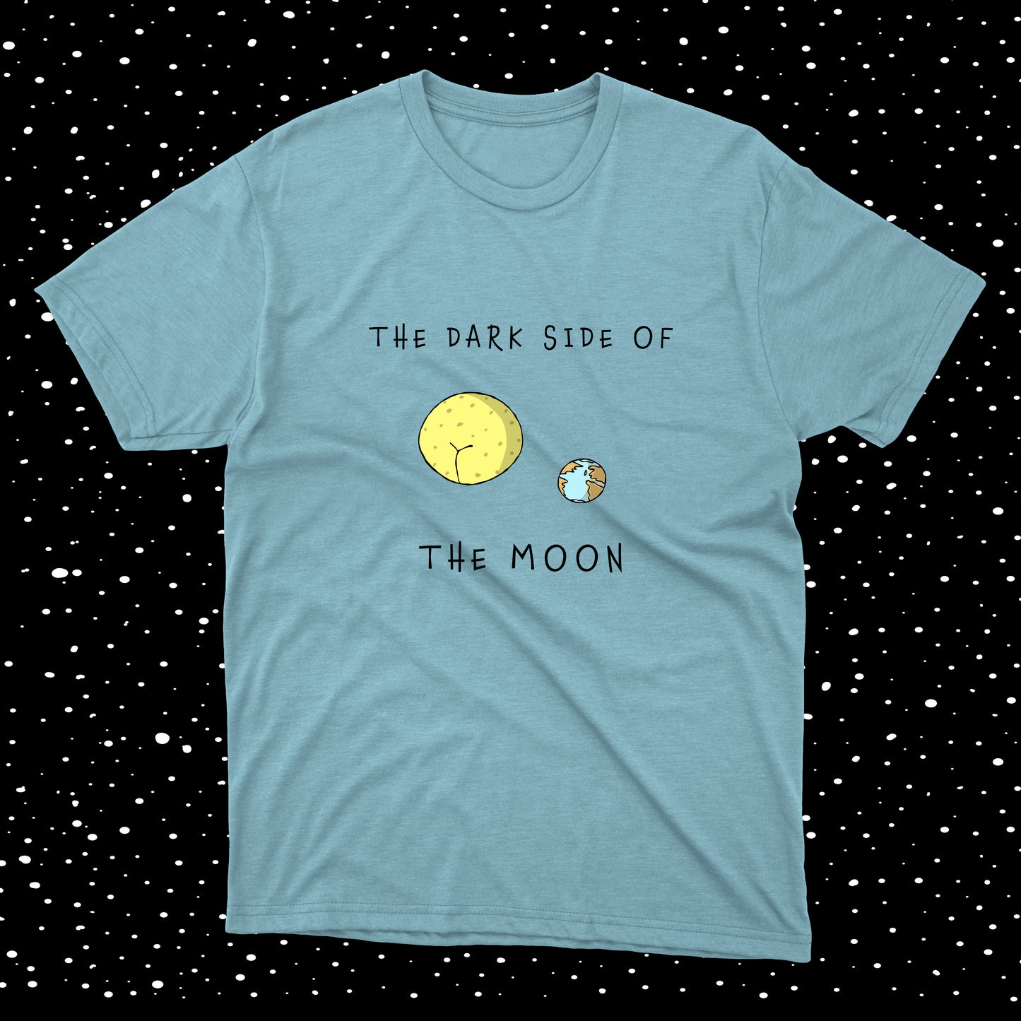 The Dark Side Of The Moon Hilarious Joke NASA-inspired Design cotton t-shirt for teenage boys