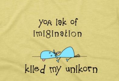 Sarcastic T-shirt with A Funny Blue Unicorn And You Killed My Imagination Joke t-shirt for teenagers