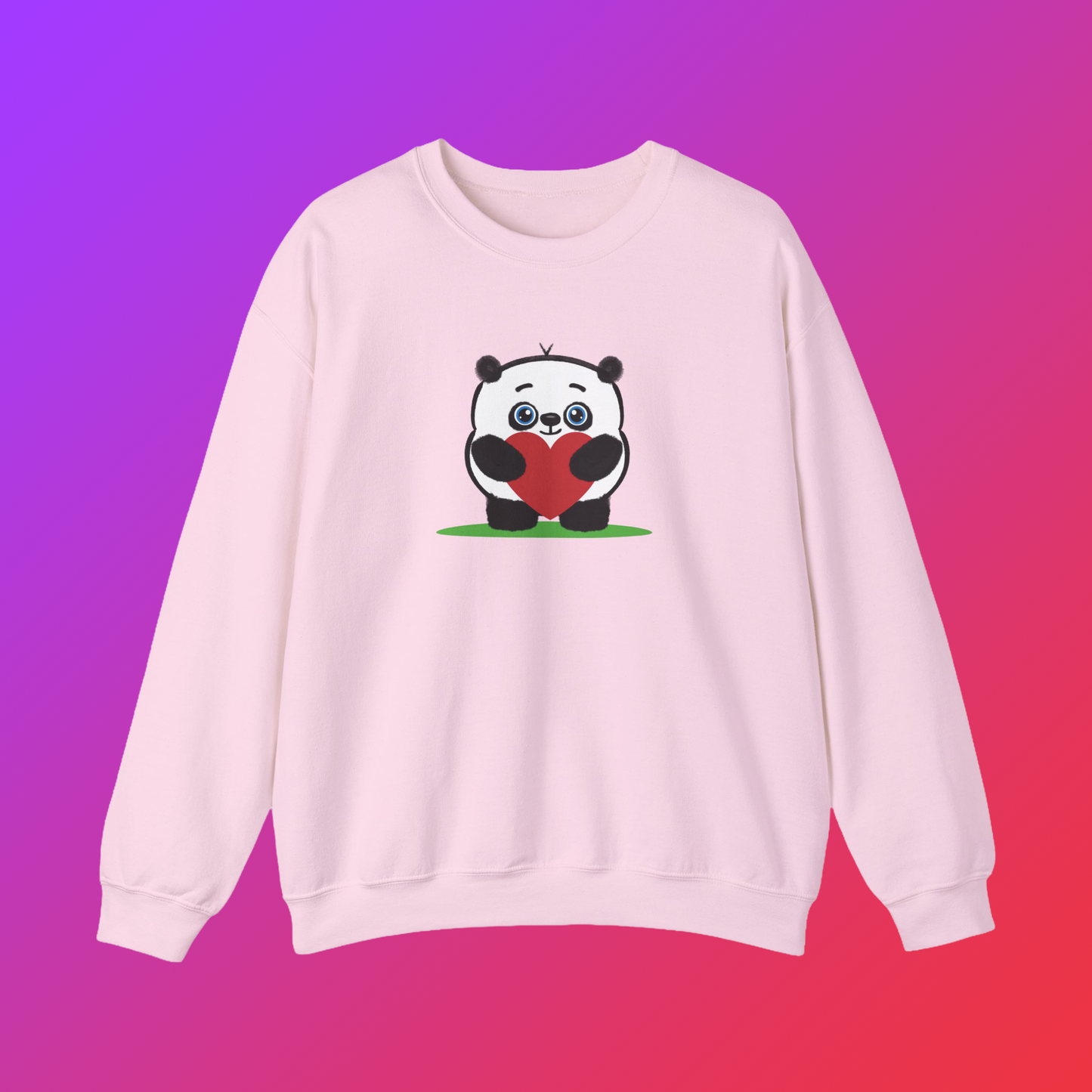 Panda Holding Heart Sweatshirt – Cute Valentine’s Day Cozy Crewneck