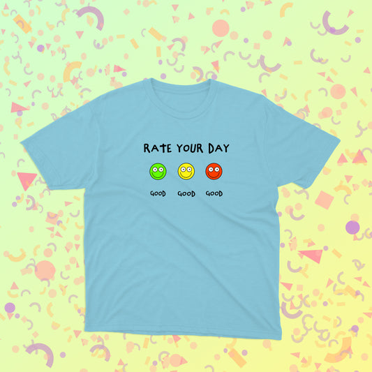 Smiley Emojis Design For Positive Children Rate Your Day On A Scale From One To Ten Good Mood Good Day Unisex T-shirt